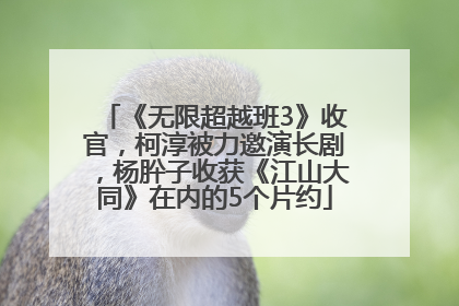 《无限超越班3》收官，柯淳被力邀演长剧，杨肸子收获《江山大同》在内的5个片约
