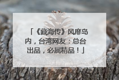 《藏海传》风靡岛内，台湾网友：总台出品，必属精品！