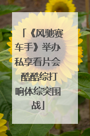 《风驰赛车手》举办私享看片会 酷酷综打响体综突围战