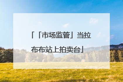「市场监管」当拉布布站上拍卖台