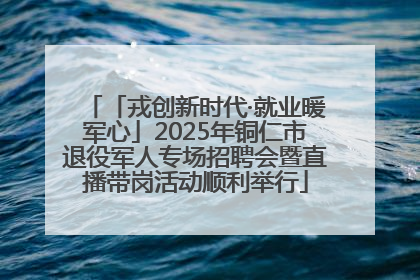 「戎创新时代·就业暖军心」2025年铜仁市退役军人专场招聘会暨直播带岗活动顺利举行
