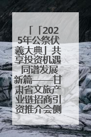 「2025年公祭伏羲大典」共享投资机遇 同谱发展新篇——甘肃省文旅产业链招商引资推介会侧记