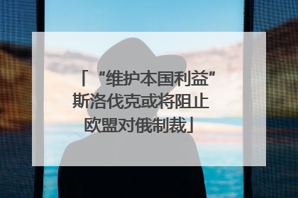 “维护本国利益” 斯洛伐克或将阻止欧盟对俄制裁