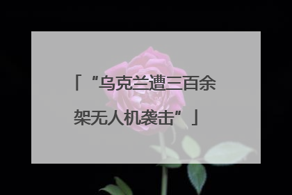 “乌克兰遭三百余架无人机袭击”
