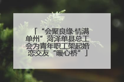 “会聚良缘·情满单州”菏泽单县总工会为青年职工架起婚恋交友“暖心桥”