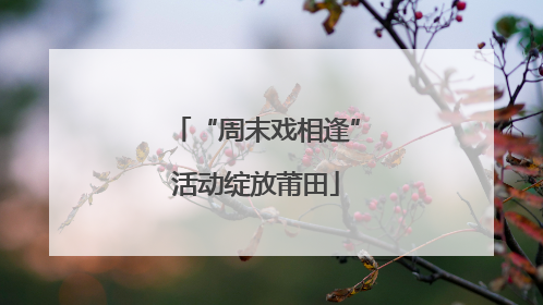 “周末戏相逢”活动绽放莆田
