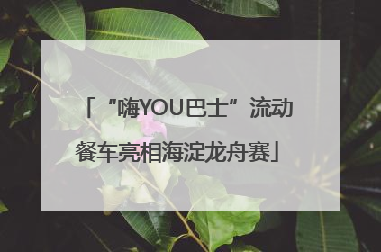 “嗨YOU巴士”流动餐车亮相海淀龙舟赛
