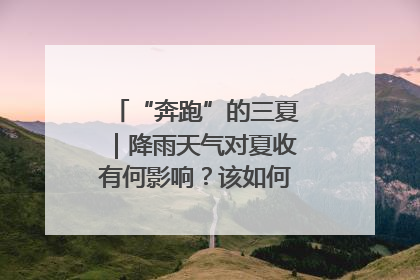 “奔跑”的三夏｜降雨天气对夏收有何影响？该如何防范？一文了解