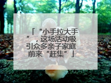 “小手拉大手”，这场活动吸引众多亲子家庭前来“赶集”