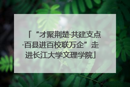 “才聚荆楚·共建支点·百县进百校联万企”走进长江大学文理学院