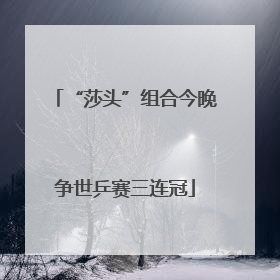“莎头”组合今晚争世乒赛三连冠