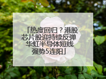 热度回归？港股芯片股迎持续反弹 华虹半导体短线强势5连阳