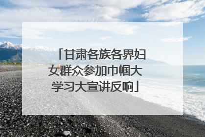 甘肃各族各界妇女群众参加巾帼大学习大宣讲反响