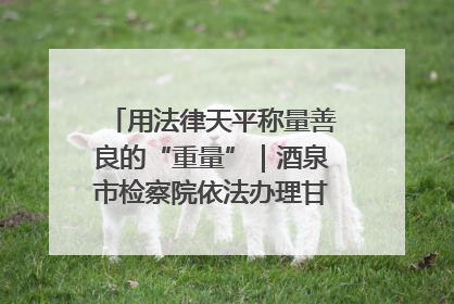 用法律天平称量善良的“重量”｜酒泉市检察院依法办理甘肃首例社区矫正对象见义勇为减刑案