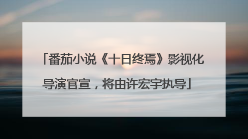 番茄小说《十日终焉》影视化导演官宣，将由许宏宇执导