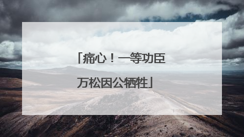 痛心！一等功臣万松因公牺牲