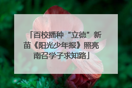 百校播种“立德”新苗《阳光少年报》照亮南召学子求知路