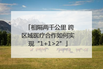 相隔两千公里 跨区域医疗合作如何实现“1+1>2”