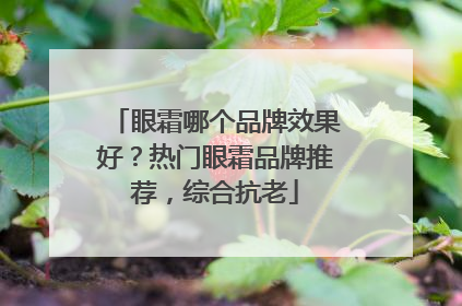 眼霜哪个品牌效果好？热门眼霜品牌推荐，综合抗老