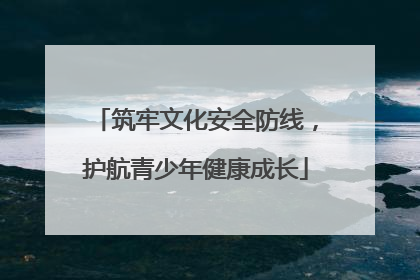 筑牢文化安全防线，护航青少年健康成长
