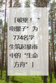 破壁！“电骡子”为774名学生筑起暴雨中的“生命方舟”