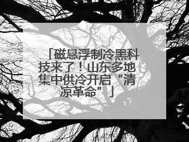 磁悬浮制冷黑科技来了！山东多地集中供冷开启“清凉革命”