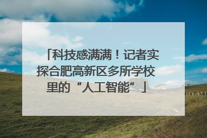 科技感满满！记者实探合肥高新区多所学校里的“人工智能”