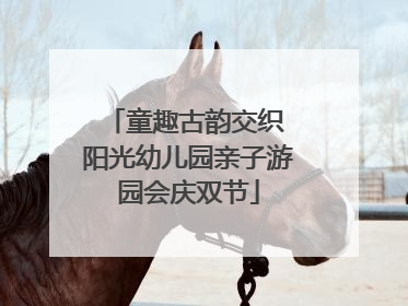 童趣古韵交织 阳光幼儿园亲子游园会庆双节
