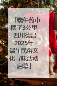 端午药市摆了3公里 四川德昌2025年端午民俗文化寻味活动启幕