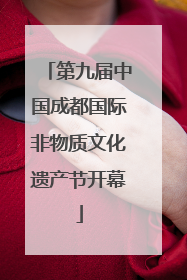 第九届中国成都国际非物质文化遗产节开幕