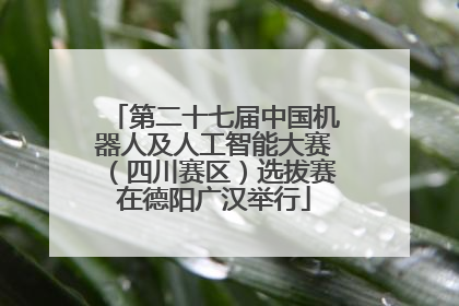 第二十七届中国机器人及人工智能大赛（四川赛区）选拔赛在德阳广汉举行