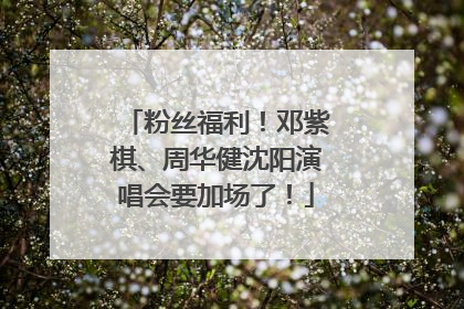 粉丝福利！邓紫棋、周华健沈阳演唱会要加场了！