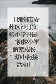 绵阳市安州区沙汀实验小学开展“初探小学 解密成长”幼小衔接活动