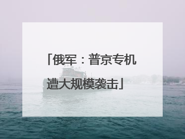 俄军：普京专机遭大规模袭击