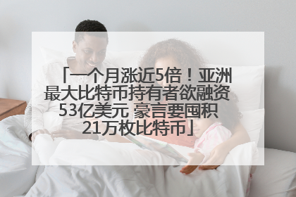 一个月涨近5倍！亚洲最大比特币持有者欲融资53亿美元 豪言要囤积21万枚比特币