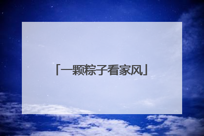 一颗粽子看家风