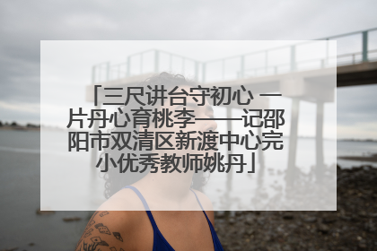 三尺讲台守初心 一片丹心育桃李——记邵阳市双清区新渡中心完小优秀教师姚丹