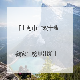 上海市“双十收藏家”榜单出炉