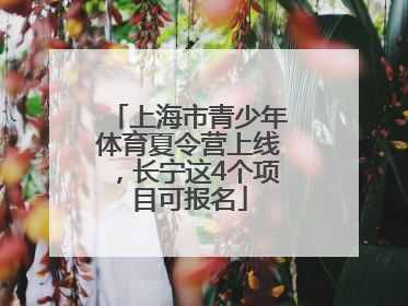 上海市青少年体育夏令营上线，长宁这4个项目可报名