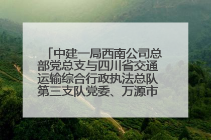 中建一局西南公司总部党总支与四川省交通运输综合行政执法总队第三支队党委、万源市草坝镇莲花院村党支部开展党建联建