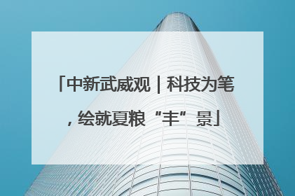中新武威观｜科技为笔，绘就夏粮“丰”景