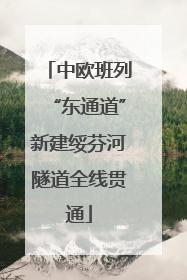 中欧班列“东通道”新建绥芬河隧道全线贯通