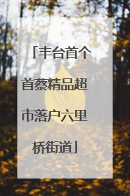 丰台首个首蔡精品超市落户六里桥街道