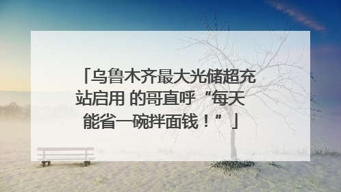 乌鲁木齐最大光储超充站启用 的哥直呼“每天能省一碗拌面钱！”
