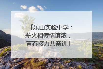 乐山实验中学：薪火相传情谊浓，青春接力共奋进