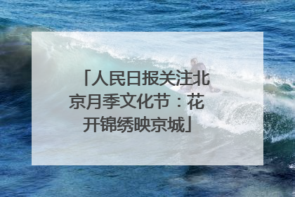 人民日报关注北京月季文化节：花开锦绣映京城
