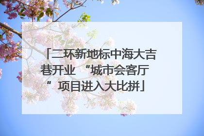 二环新地标中海大吉巷开业 “城市会客厅”项目进入大比拼