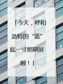 今天，呼和浩特的“蓝”底一寸照刷屏啦！