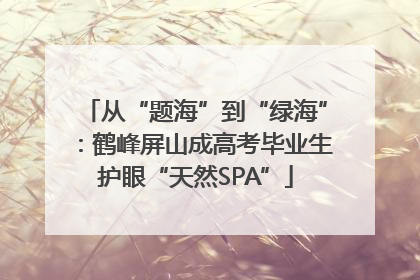 从“题海”到“绿海”：鹤峰屏山成高考毕业生护眼“天然SPA”
