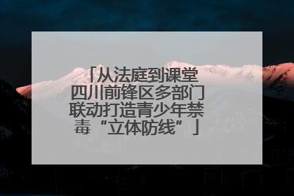 从法庭到课堂 四川前锋区多部门联动打造青少年禁毒“立体防线”